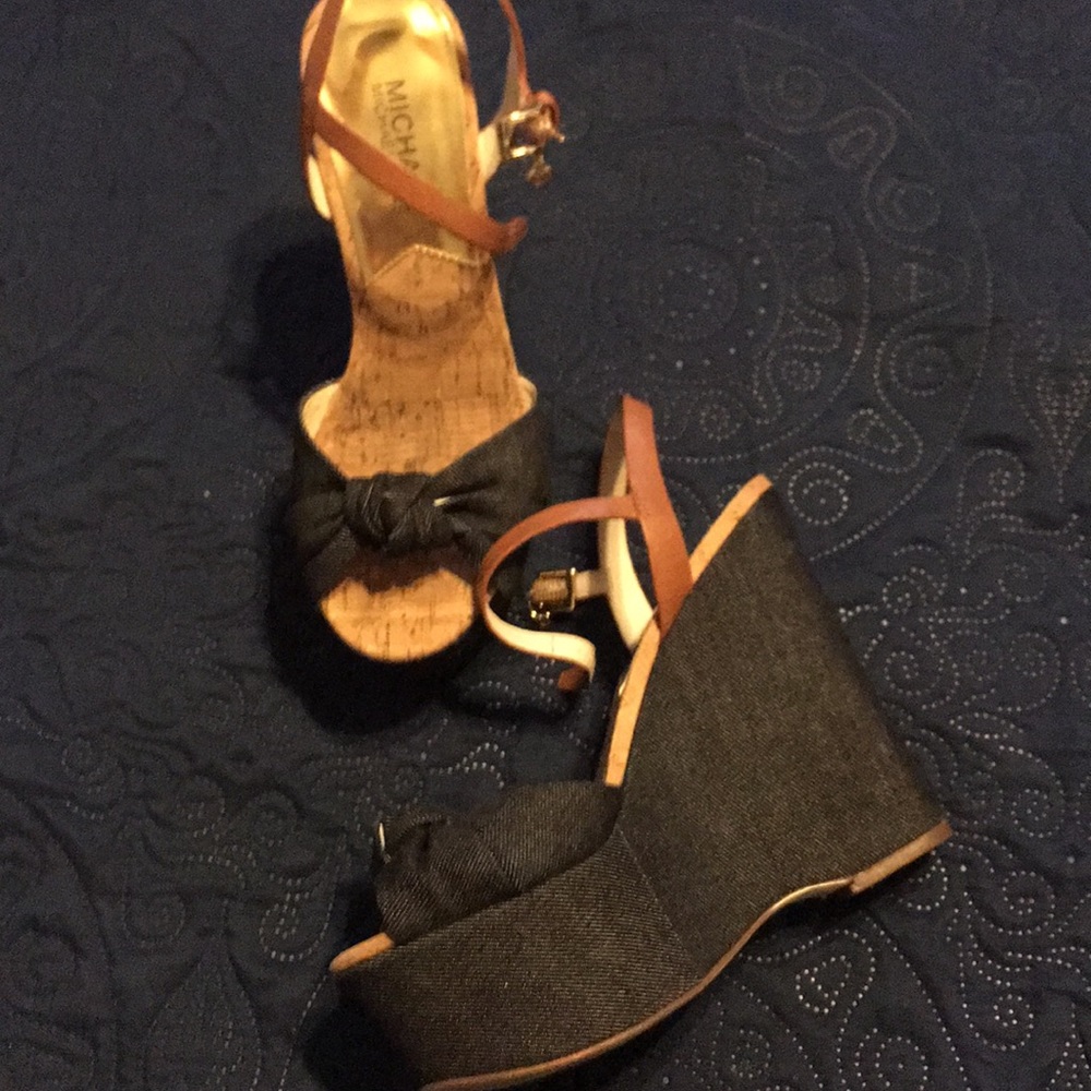 Michael kors denim platforms